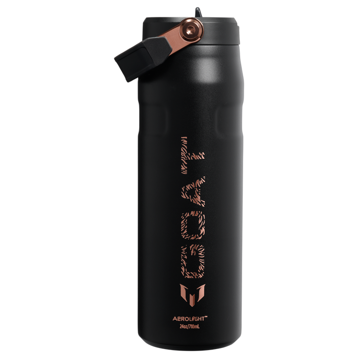 Messi x Stanley 1913 IceFLow™ Flip Straw 2.0 Bottle GOAT Black | 709ML