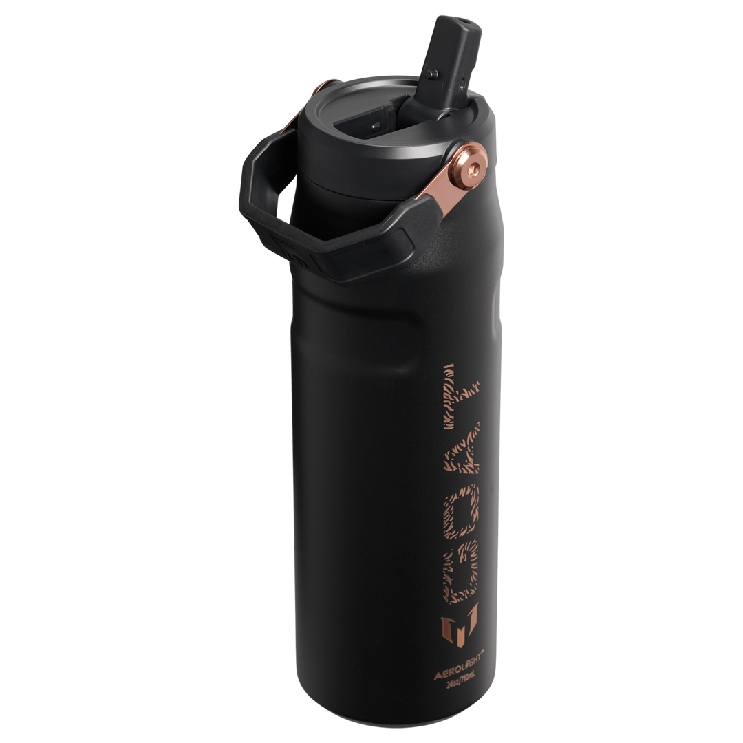 Messi x Stanley 1913 IceFLow™ Flip Straw 2.0 Bottle GOAT Black | 709ML