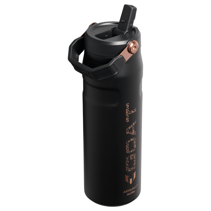 Messi x Stanley 1913 IceFLow™ Flip Straw 2.0 Bottle GOAT Black | 709ML