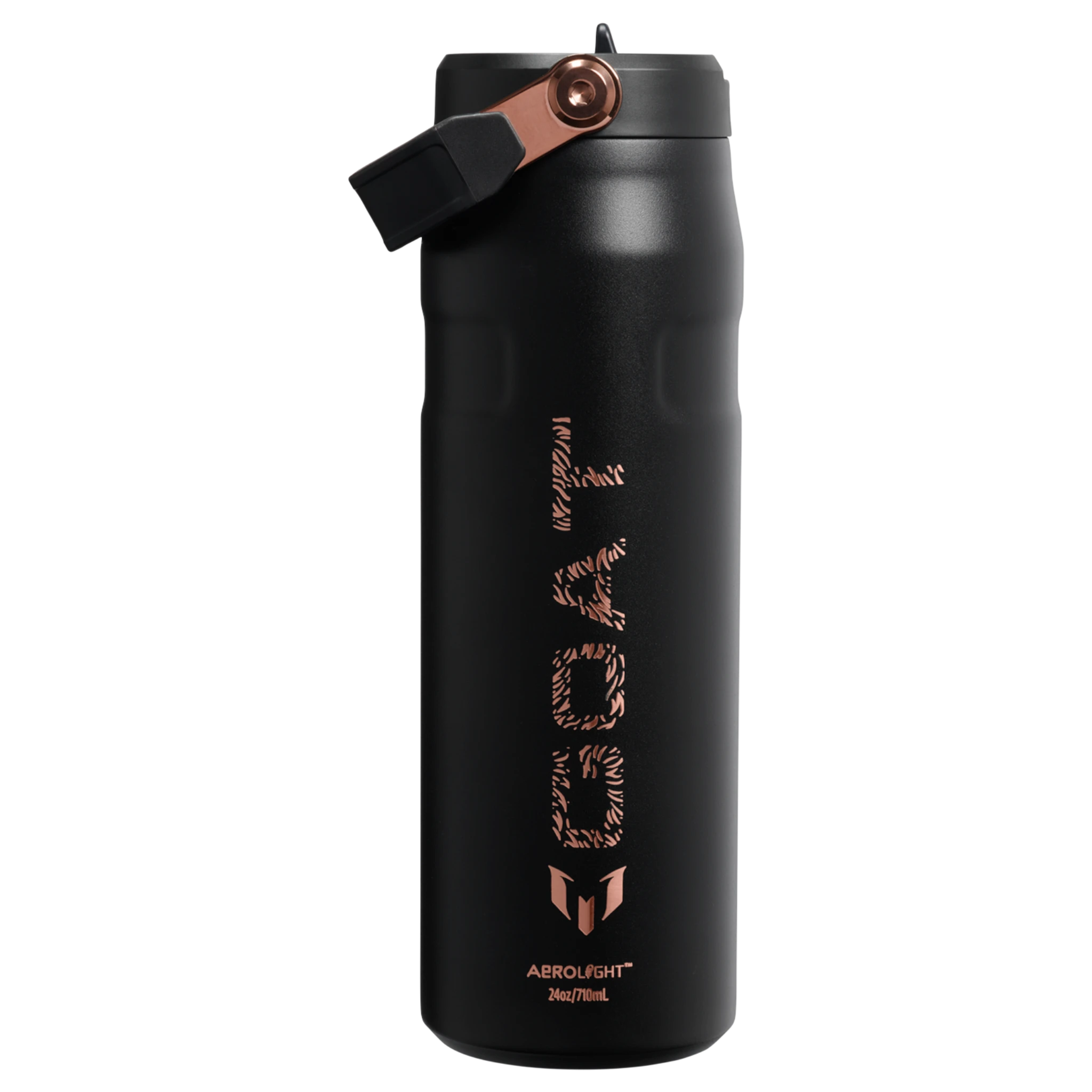 Messi x Stanley 1913 IceFLow™ Flip Straw 2.0 Bottle GOAT Black | 709ML