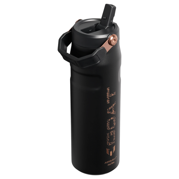 Messi x Stanley 1913 IceFLow™ Flip Straw 2.0 Bottle GOAT Black | 709ML