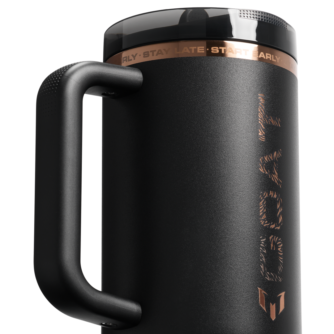 Messi x Stanley 1913 Quencher ProTour Flip Straw Tumbler GOAT Black | 1.1L