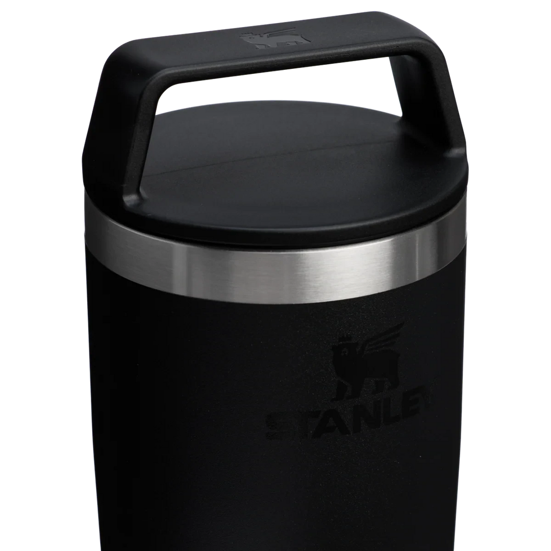 Stanley 1913 México black stainless steel travel mug with handle and leak-proof lid, 473ml