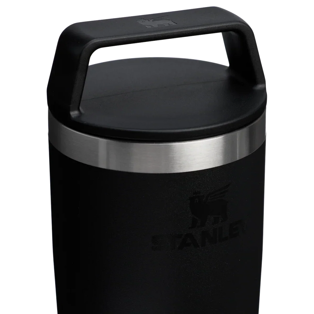 Stanley 1913 México black stainless steel travel mug with handle and leak-proof lid, 473ml