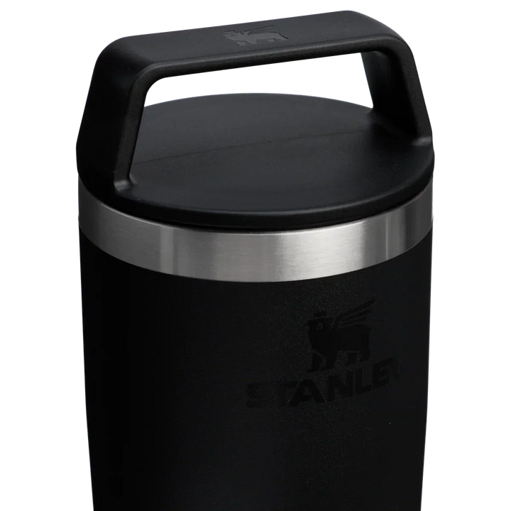 Stanley 1913 México black stainless steel travel mug with handle and leak-proof lid, 473ml