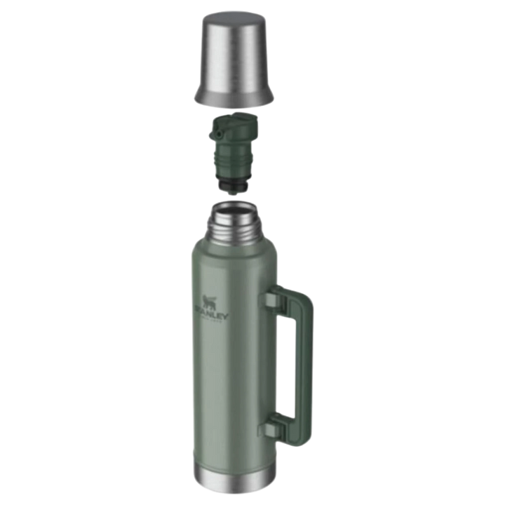 Termo Stanley 1913 México Classic Mate System de 1.6L en color verde con tapa y tapón desmontables