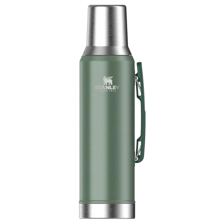 Termo Stanley 1913 México Classic Mate System color verde de 1.6L con tapa de acero inoxidable y asa lateral