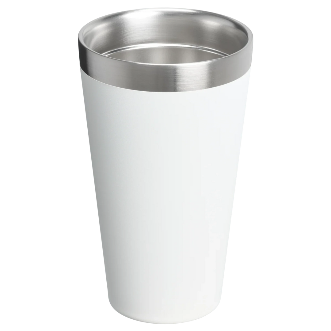 Vaso cervecero Stanley 1913 México Adventure de acero inoxidable blanco con aislamiento al vacío y borde metálico
