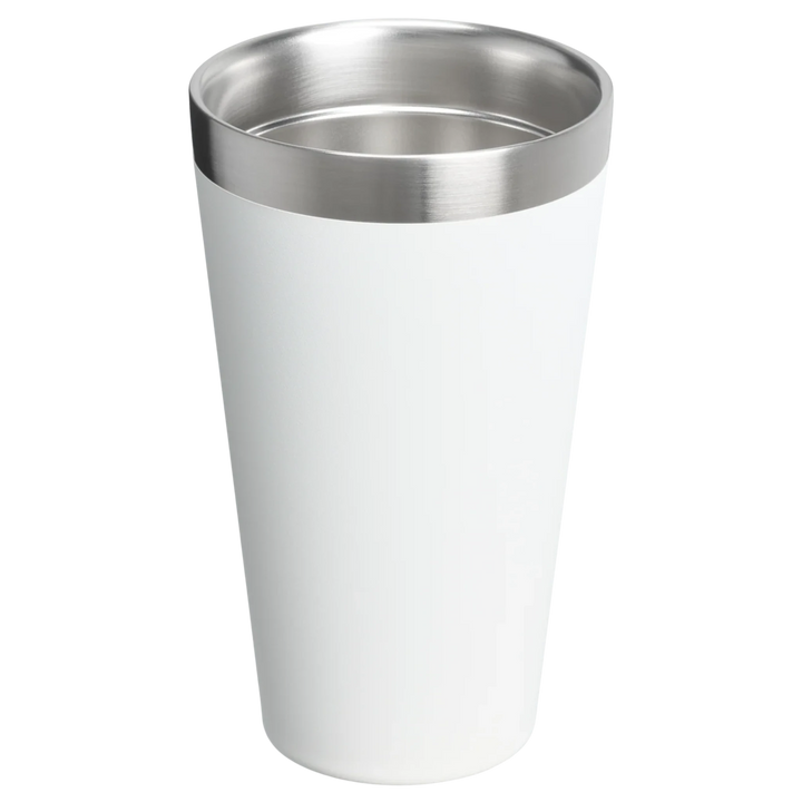 Vaso cervecero Stanley 1913 México Adventure de acero inoxidable blanco con aislamiento al vacío y borde metálico