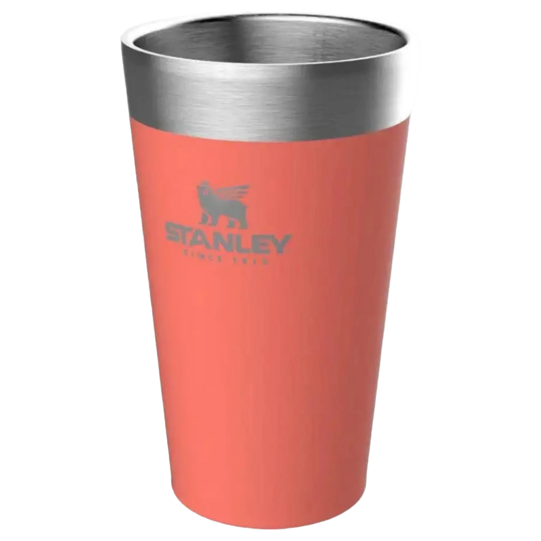 Vaso Stanley 1913 México Adventure Stacking Beer Pint de acero inoxidable color coral con aislamiento al vacío