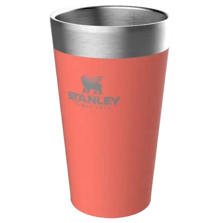 Vaso Stanley 1913 México Adventure Stacking Beer Pint de acero inoxidable color coral con aislamiento al vacío