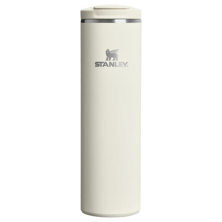 Stanley 1913 México cream 590ml Transit Flip Top mug, made of stainless steel with vacuum insulation and leak-proof lid.