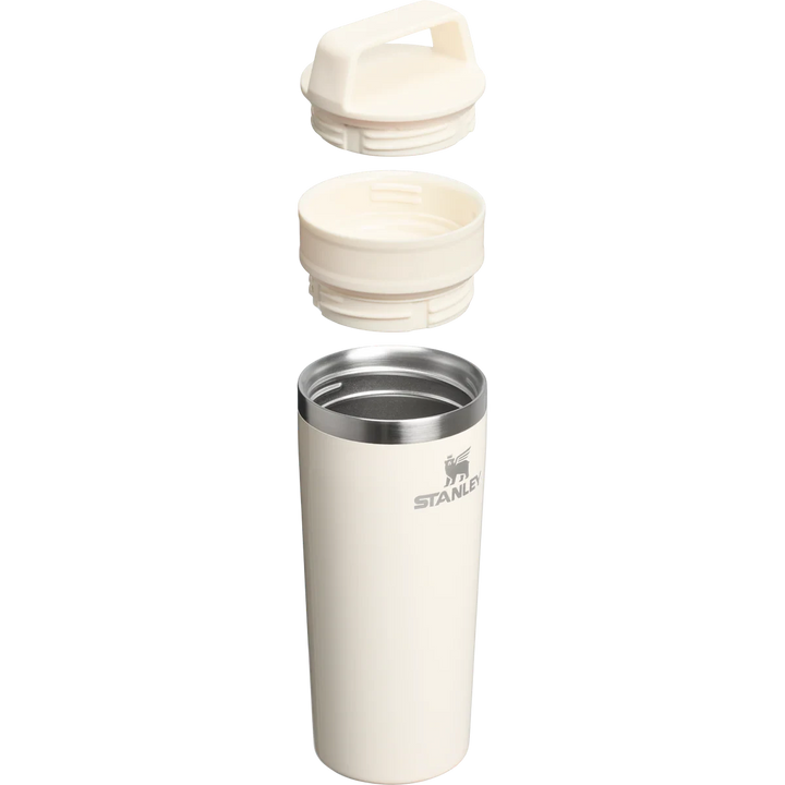 Stanley 1913 México cream travel mug with two-part lid, 473ml, stainless steel, double-wall vacuum insulation.